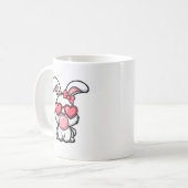 layful Kawaii Rabbit with Bubblegum Bubble コーヒーマグカップ (正面左)