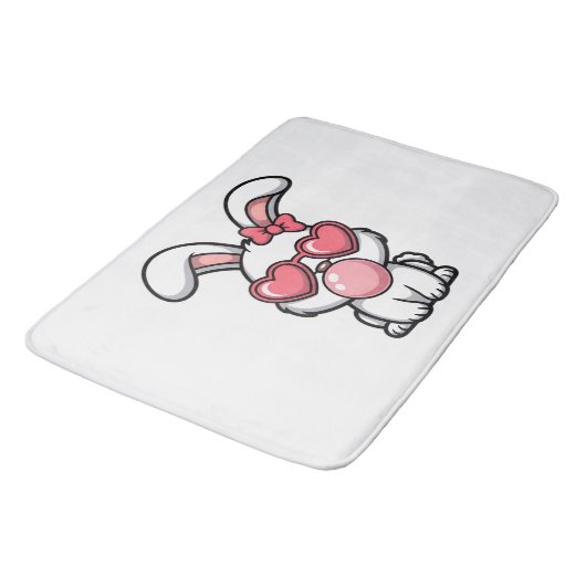 layful Kawaii Rabbit with Bubblegum Bubble バスマット (アングル)