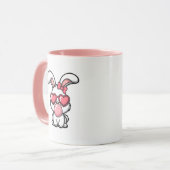 layful Kawaii Rabbit with Bubblegum Bubble マグカップ (正面左)