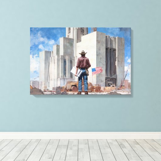 Laying the Foundations  キャンバスプリント (インサイチュ (ウッドフロア))