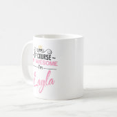 Laylaもちろん私の名前素晴らし コーヒーマグカップ (正面左)