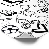 'LAYLA'カラー – フルカスタムアウトラインデザイン ポスター (角)