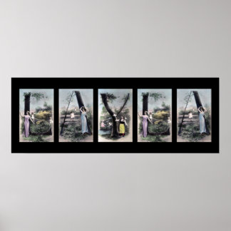 LAYLAヴィンテージアルファベットレター名アート ポスター