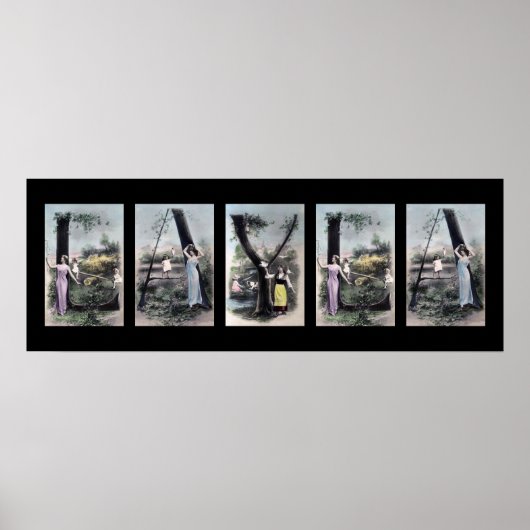 LAYLAヴィンテージアルファベットレター名アート ポスター (正面)