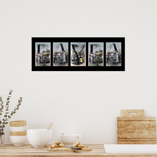 LAYLAヴィンテージアルファベットレター名アート ポスター (キッチン)