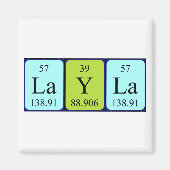 Layla周期表名磁石 マグネット (正面)