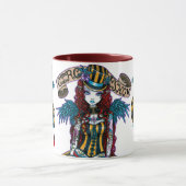 "Layla"のSteampunkサーカスの入れ墨の余興のマグ マグカップ (中央)