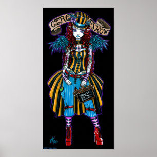 "Layla"のSteampunkサーカスの入れ墨の余興ポスター ポスター