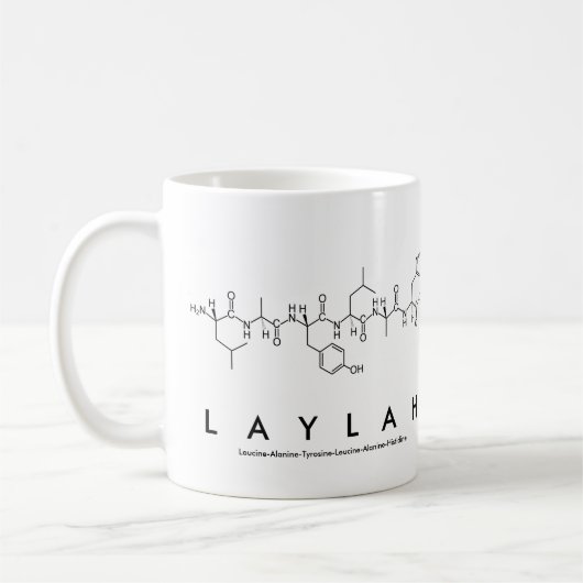 Laylahペプチド名mag コーヒーマグカップ (左)