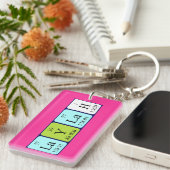 Laylah定期テーブル名キーリング キーホルダー (正面右)