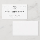 Layout伝統的ロゴカイロプラクティック名刺 名刺 (正面/裏面)