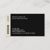 Layout モダン Black & Bege Social Media 名刺 (裏面)