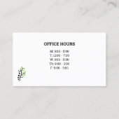 Layout 伝統的 with Office Hoursカイロプラクティック 名刺 (裏面)