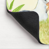  Laysan Albatross with Pink Plumerias マウスパッド (コーナー)