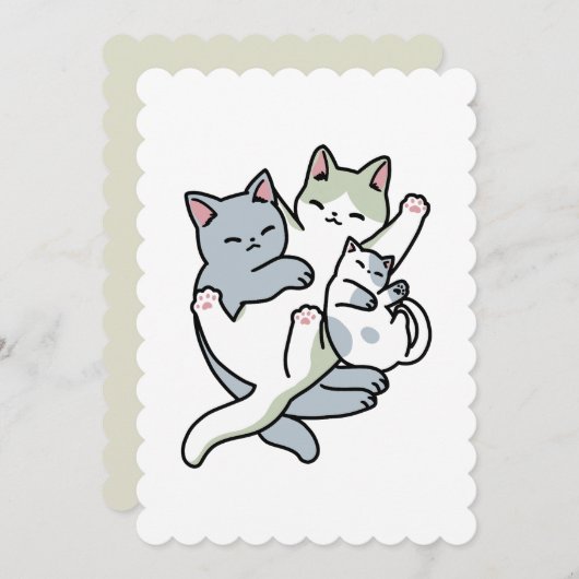 Laze Far日 – かわいい怠け猫デザイン (正面/裏面)