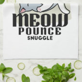 Laze Far日 – かわいい怠け猫デザイン キッチンタオル (折り畳み)