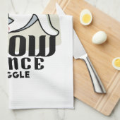 Laze Far日 – かわいい怠け猫デザイン キッチンタオル (四つ折り)