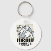 Laze Far日 – かわいい怠け猫デザイン キーホルダー (裏面)