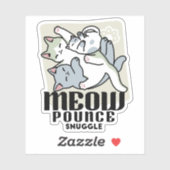 Laze Far日 – かわいい怠け猫デザイン シール (シート)