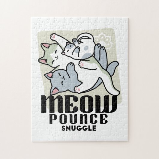 Laze Far日 – かわいい怠け猫デザイン ジグソーパズル (縦)