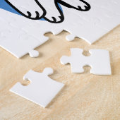 Laze Far日 – かわいい怠け猫デザイン ジグソーパズル (側面)