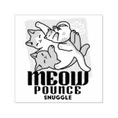 Laze Far日 – かわいい怠け猫デザイン セルフインキングスタンプ (デザイン)