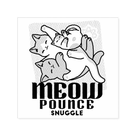 Laze Far日 – かわいい怠け猫デザイン セルフインキングスタンプ (デザイン)