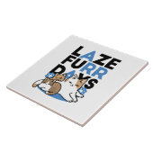 Laze Far日 – かわいい怠け猫デザイン タイル (側面)