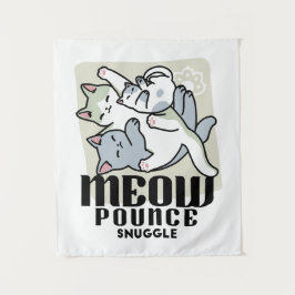 Laze Far日 – かわいい怠け猫デザイン タペストリー