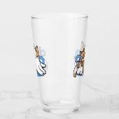 Laze Far日 – かわいい怠け猫デザイン タンブラーグラス (左)