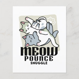 Laze Far日 – かわいい怠け猫デザイン チラシ