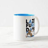 Laze Far日 – かわいい怠け猫デザイン ツートーンマグカップ (正面右)