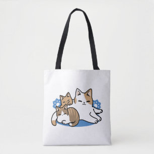 Laze Far日 – かわいい怠け猫デザイン トートバッグ