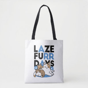 Laze Far日 – かわいい怠け猫デザイン トートバッグ