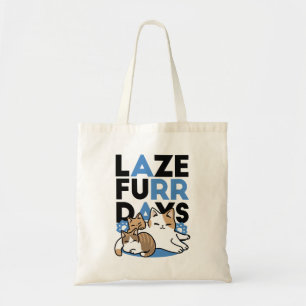 Laze Far日 – かわいい怠け猫デザイン トートバッグ