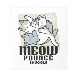 Laze Far日 – かわいい怠け猫デザイン ノートパッド