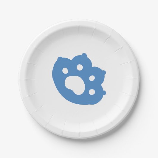 Laze Far日 – かわいい怠け猫デザイン ペーパープレート (正面)