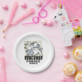 Laze Far日 – かわいい怠け猫デザイン ペーパープレート (パーティー)