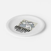 Laze Far日 – かわいい怠け猫デザイン ペーパープレート (アングル)