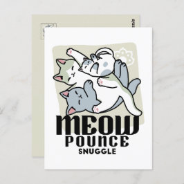 Laze Far日 – かわいい怠け猫デザイン ポストカード