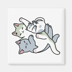 Laze Far日 – かわいい怠け猫デザイン マグネット