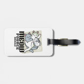 Laze Far日 – かわいい怠け猫デザイン ラゲッジタグ (裏面横)