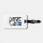 Laze Far日 – かわいい怠け猫デザイン ラゲッジタグ (裏面横)