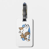Laze Far日 – かわいい怠け猫デザイン ラゲッジタグ (裏面縦)