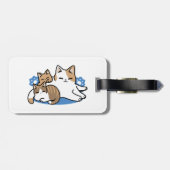 Laze Far日 – かわいい怠け猫デザイン ラゲッジタグ (裏面横)