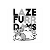 Laze Far日 – かわいい怠け猫デザイン ラバースタンプ (インプリント)
