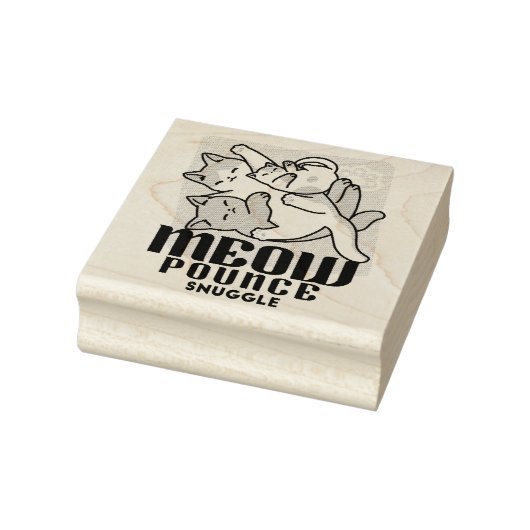 Laze Far日 – かわいい怠け猫デザイン ラバースタンプ (スタンプ)