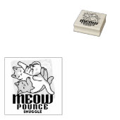 Laze Far日 – かわいい怠け猫デザイン ラバースタンプ (押印)