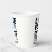 Laze Far日 – かわいい怠け猫デザイン 紙コップ (左)