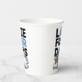 Laze Far日 – かわいい怠け猫デザイン 紙コップ (右)